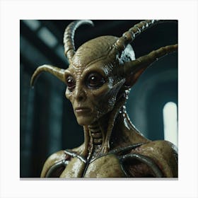 Roswell Alien Extraterrestrial Render Canvas Print