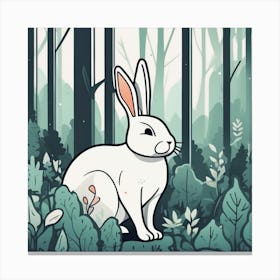 Rabbit In The Forest 79 Canvas Print