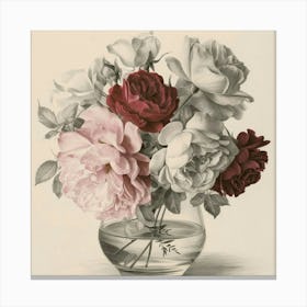 Bouquet Of Roses Canvas Print