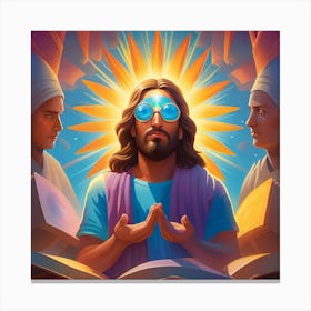 Jesus And Angels Pop Art enlightenment Canvas Print