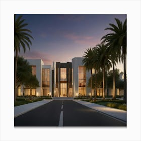 Front Of A Building Canvas Print