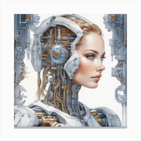 Robot Girl 10 Canvas Print