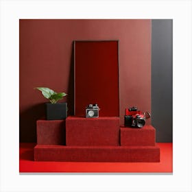 Décor Pour Photographier Avec Trois Petits Podium (3) Canvas Print