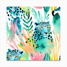 Leopards In The Jungle 06 Canvas Print