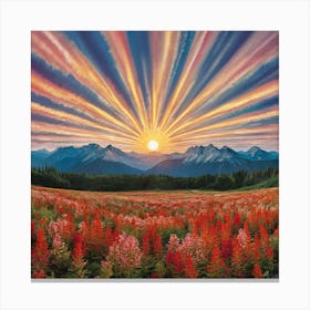 Sunset In The Mountains 4 Canvas Print