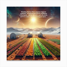 Growing Food On Mars Canvas Print