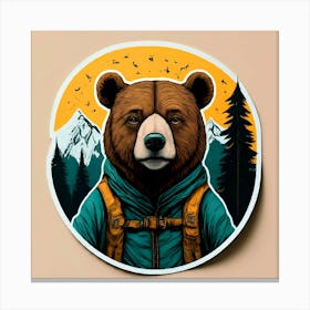 Bear In The Mountains Canvas Print