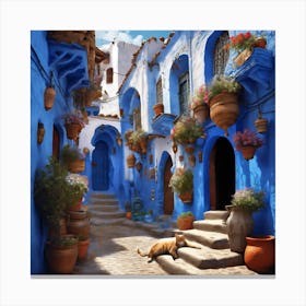 462698 A Creative Image Of The Moroccan City Of Chefchaou Xl 1024 V1 0 Canvas Print