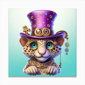 Steampunk Leopard 1 Canvas Print