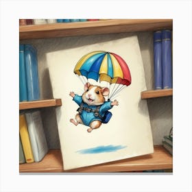 Guinea Pig Parachute Canvas Print