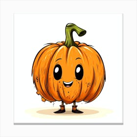 Cute Pumpkin Vector Illustration Canvas Print