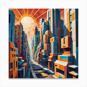 Futuristic City Canvas Print