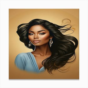 Black Woman Portrait Canvas Print