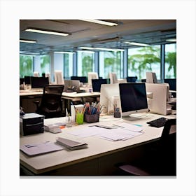 Empty Office Canvas Print