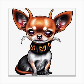 Halloween Chihuahua 2 Canvas Print