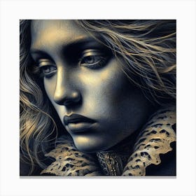 Woman With Long Hair 1 Canvas Print