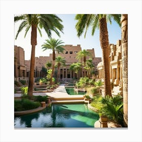 Egyptian Resort Canvas Print