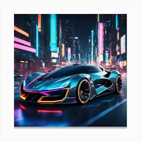 Futuristic Sports Car 2 Canvas Print