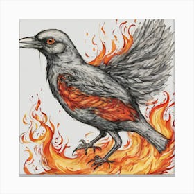 Flamebird Canvas Print