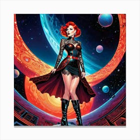 Red Haired Lady 1 Canvas Print