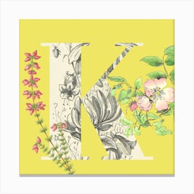 Botanical K Canvas Print