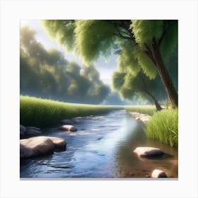 River In The Forest 13 Canvas Print