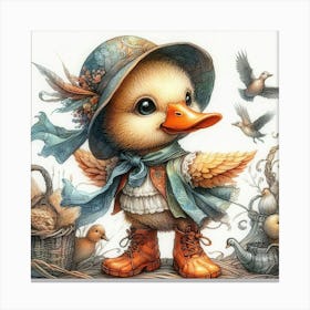 Baby duck 1 Canvas Print