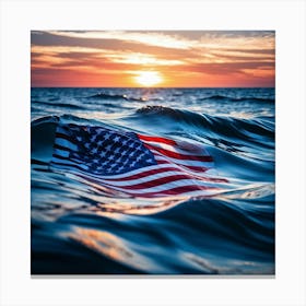 American Flag Ripple Effect In Closeup Stripes And Stars Representing Julys Pride And Nations Loy (5) Canvas Print