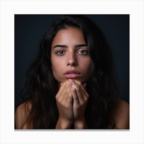 Portrait Of A Young Woman Canvas Print