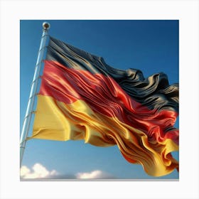 German Flag Waving In The Wind 1 Canvas Print