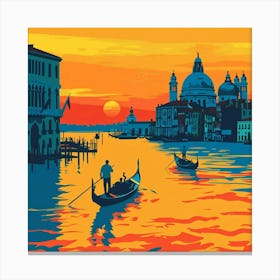 A Venice With Grand Canal Vector Design Illustra 1720474889 3 Canvas Print