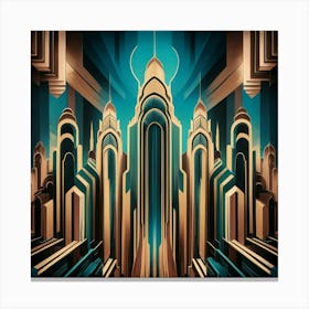 Deco City Canvas Print