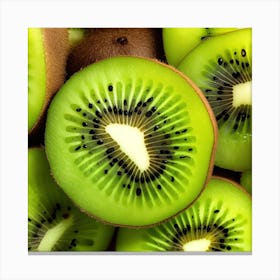 Sliced Kiwi Canvas Print