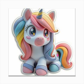 Rainbow Unicorn 1 Canvas Print