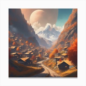 Village In The Mountains 8 Canvas Print