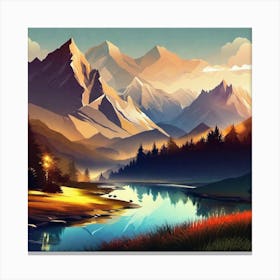 Mountain Landscape 24 Canvas Print