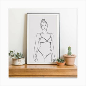 Woman In Bikini Canvas Print