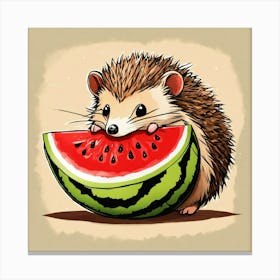 Hedgehog Eating Watermelon Toile