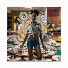 Bitcoin Girl 18 Canvas Print