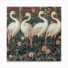 Four Flamingos Canvas Print