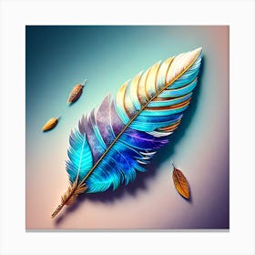 Feather Painting, Feather Painting, Feather Art, Feather Painting, Feather Art Canvas Print