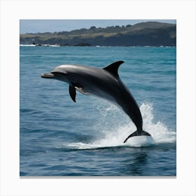 Dolphin Jumping Canvas Print