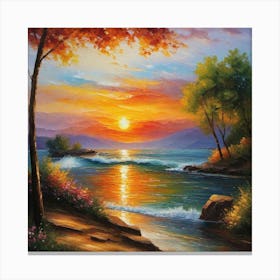 Sunset By The Sea 1 Canvas Print