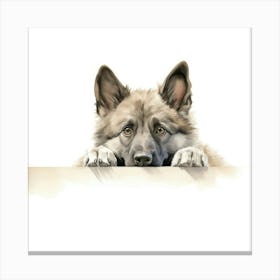 German Shepherd Dog Painting Canvas Print