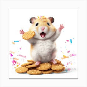 Birthday Hamster Canvas Print