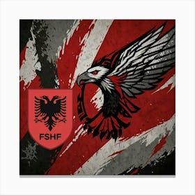 Albania National Football Team Logo Wall Art 12 Canvas Print