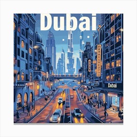 PostCard Artwork Dubai Canvas Print