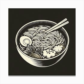 Asian Noodle Bowl 1 Canvas Print