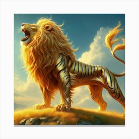 Golden Lion 4 Canvas Print