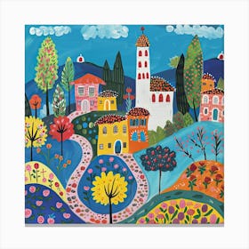 Kids Travel Illustration Italy 3 Canvas Print